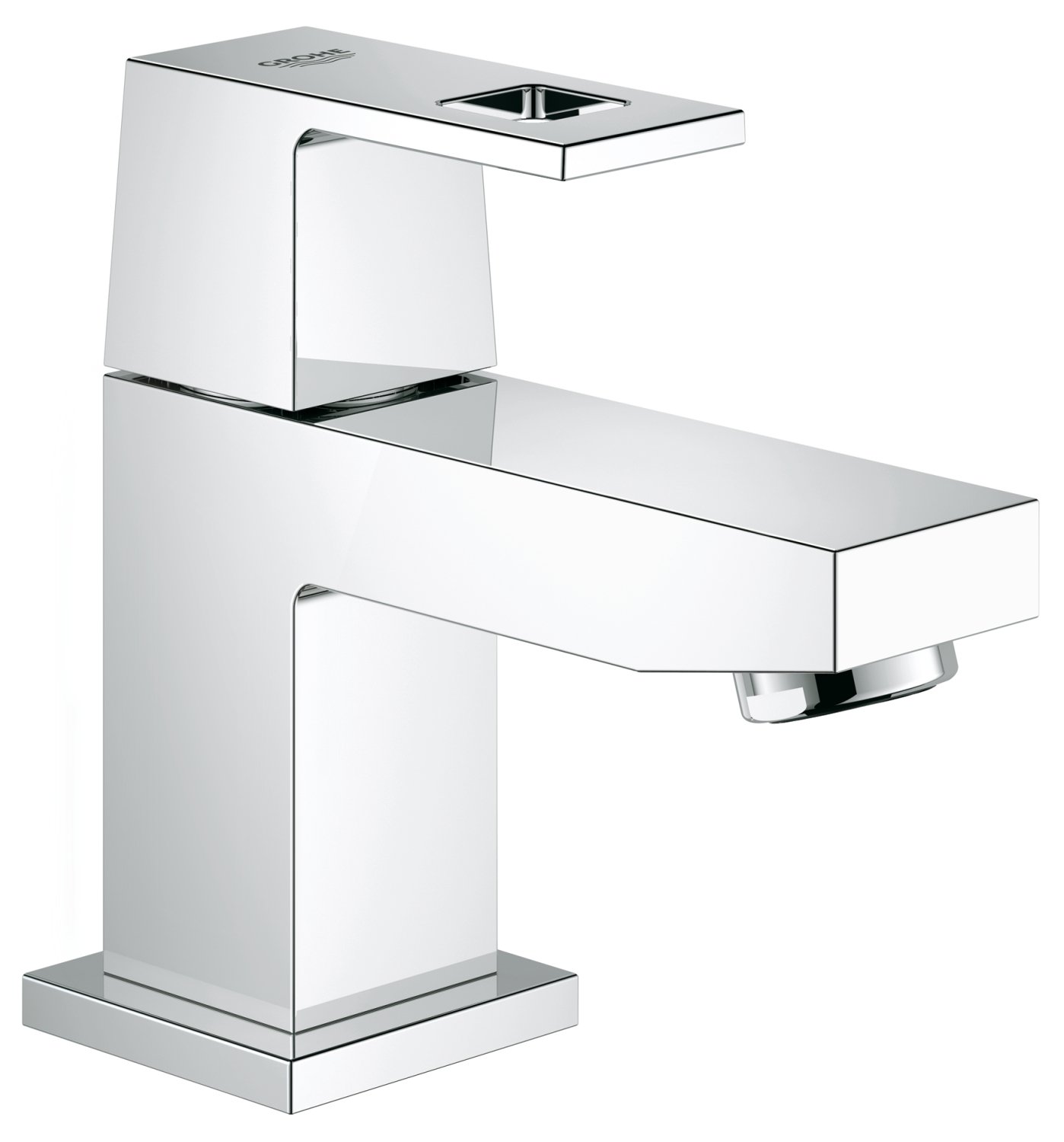 GROHE 23137000 Eurocube Pillar Tap (Smooth Body, Short Spout and Ecojoy)