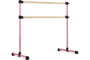 VITA VIBE VITA Barre Portable Freestanding Double Ballet Barre, Prodigy, Wood | Adjustable Height, USA Made, Home or Gym Exercise Equipment for Kids & Adults | Dance, Fitness, Pilates