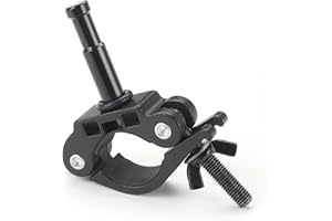 PHOCUS Half Coupler Clamp with 5/8" Baby Pin, Heavy Duty Truss Clamp on Round Tube for Supporting Photography Video Light Studio LED Ring Light (Clamp Range: 40-50mm)