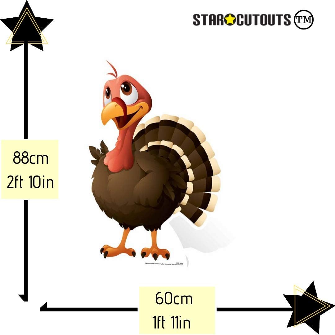 Star Cutouts Ltd SC990 Turkey Cardboard Cutout/Stand Up/Standee Perfect for Children's Christmas Decorations - Image 3