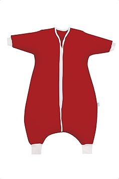 Schlummersack Winterschlafsack mit Füßen Langarm in 3.5 Tog – Rot - 24-36 Monate/100 cm