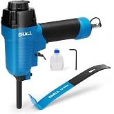 SHALL Pneumatic Nail Remover &amp; 7.5&rsquo;&rsquo; Flat Pry Bar Set, Heavy-Duty Air Punch Nailer Removes 9-16 Gauge Nails, 60-100 PSI Air Nail Puller/Denailer for Wood Pallets, Reclaimed Wood, 1/4&rsquo;&rsquo; NPT Air Inlet