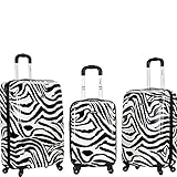 Rockland 3 Piece Safari Polycarbonate ABS Upright Set