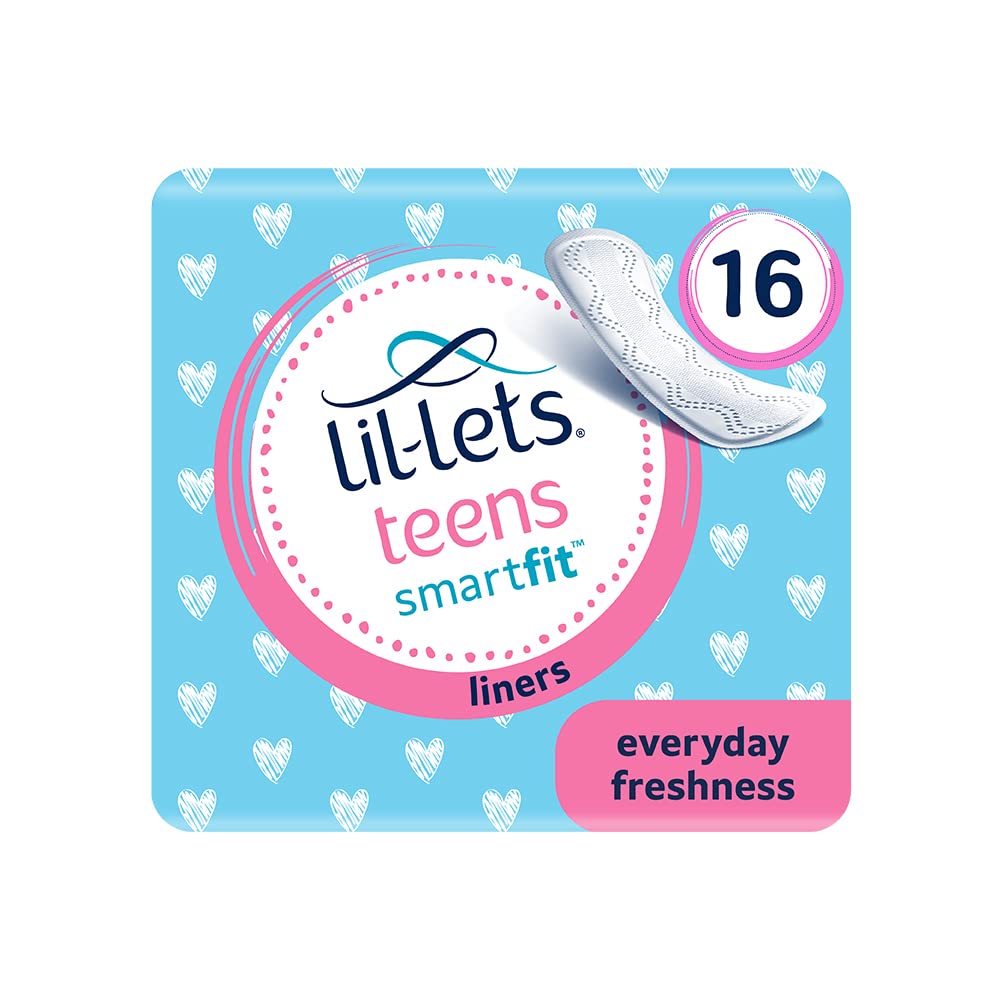 Lil-Lets Teens Liners X 16, Petite and Slim Pantyliners for Girls and Teenagers, Unscented, for Very Light Flow, Breathable Panty Liners, First Periods, Vegan Friendly, Pack of 1, of 16 Pant Liners
