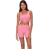 Hanes womens Originals 2-piece Lounge Set, Comfywear Supersoft Crop Top & Boxer Shorts Loungewear Set