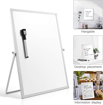 Stobok Tableau Blanc Magnetique De Table A Effacer Sec Double Face Planificateur Avec Support Pour L Ecole A La Maison De Bureau Amazon Fr Fournitures De Bureau
