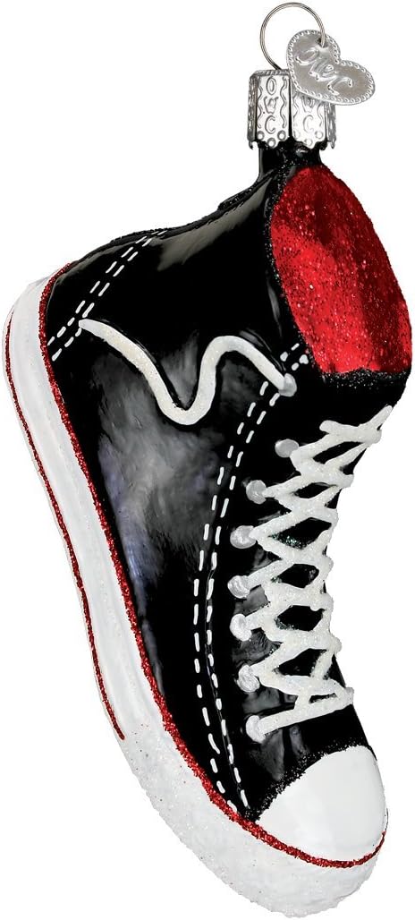 Ornaments - Old World Christmas 2020 Christmas Ornament High Top Sneaker Glass Blown Ornament for Christmas Tree