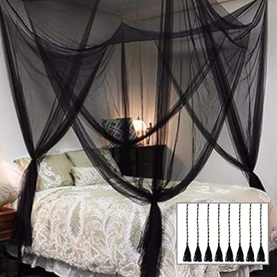 Twinkle Star 4 Corner Post Bed Canopy for Full/Queen/King