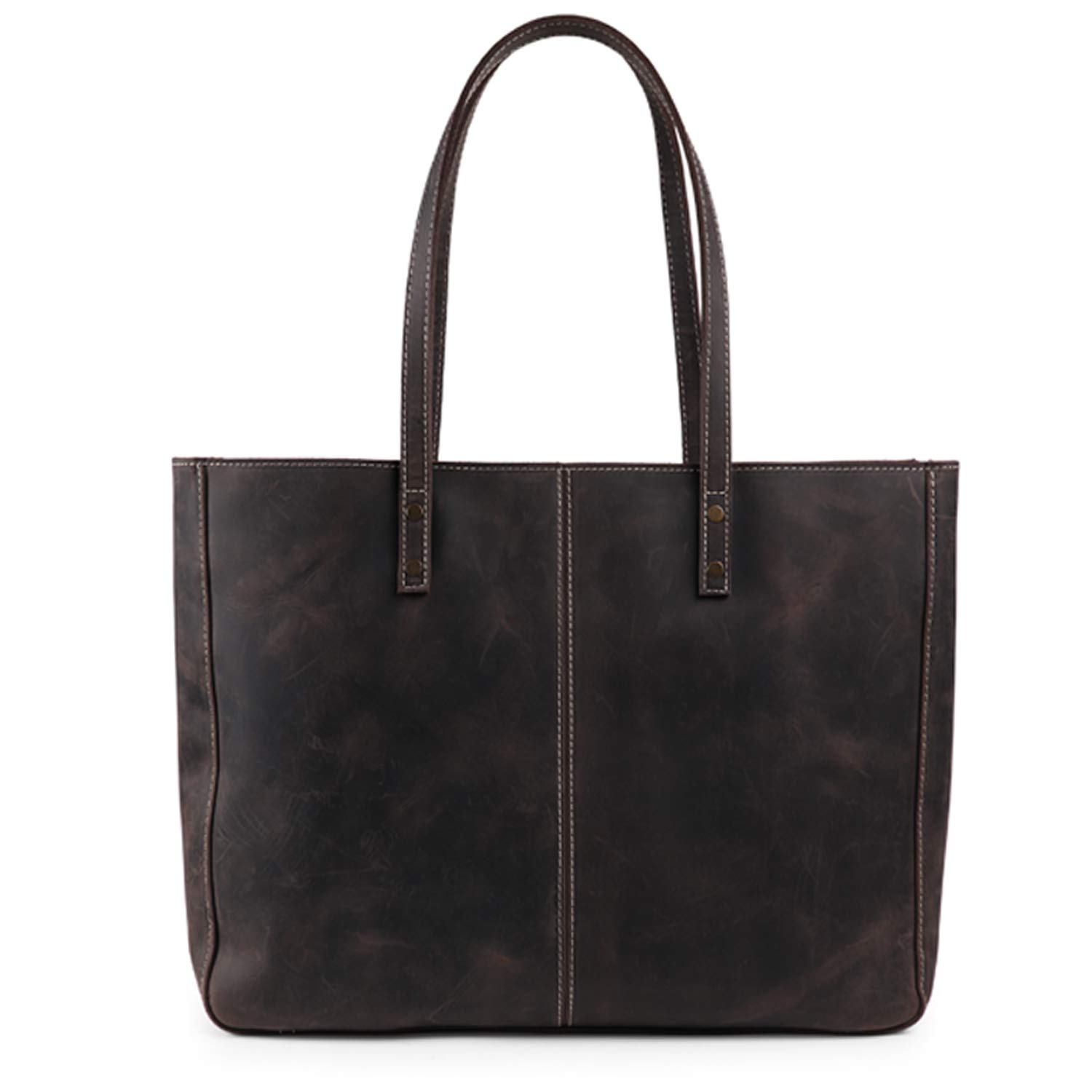 LONDO Pismo Genuine Leather Tote Shoulder Bag for Women – Unisex Fashion Satchel, 15" & 16” Laptop, Vintage, Roomy Work Purse