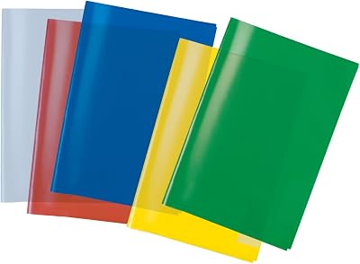 HERMA Clear Exercise Book Cover A5 Pack of 10 Assorted Colours
