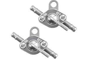 FSTURIOS 2 PCS Inline Fuel Tank Tap Valve, 6mm Motorcycle Inline Fuel Petcock Shut Off Valve, Gas Fuel Tank Tap On-Off Switch for 50/70/90/110/125/140/150cc ATV Scooter Dirt Bike