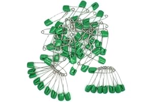 GTONEE Baby Safety Pins Secure Clips for Fastening Baby Clothes Diaper Napkins 50pcs 60PCS 30PCS (Green, 60 pcs)