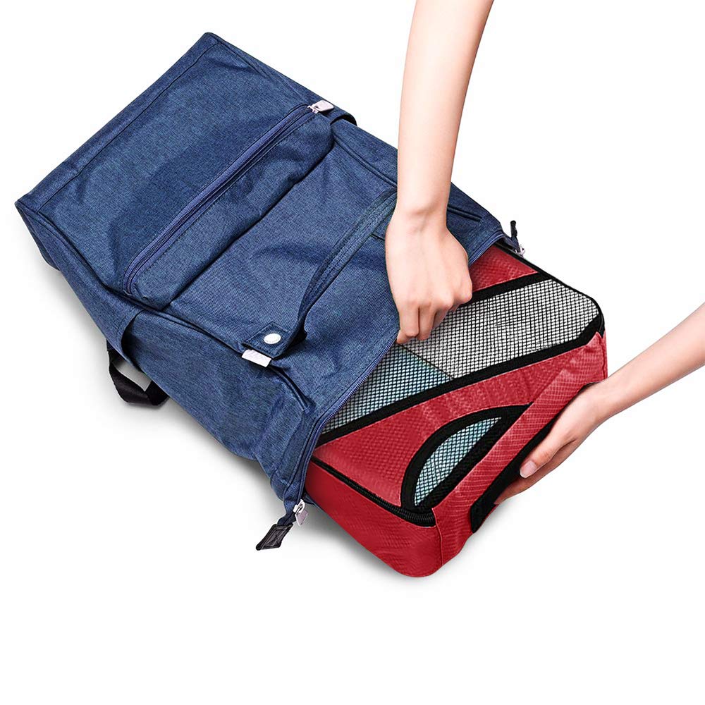 aKing Packing Cubes,7 PCS Travel Cubes Waterproof Luggage Organizer with Cosmetic Bag Travel Accessory for Suitcases