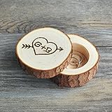 Custom Ring Box, Personalized Wedding / Valentines Engagement Wooden Ring Bearer Box, Rustic Wedding Ring Box Holder