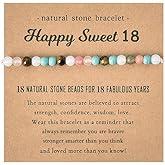 Natural Stone Bracelets for Women Birthday Gift for Girls Daughter Sister 18th Birthday Gifts for Her Niece Bday Gifts for 18 Year Old Girl Birthday Gifts for Womens Beaded Bracelet for Best Friend