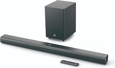 JBL Cinema SB 550 Barra de som de 3.1 canais com subwoofer integrado para graves profundos e 250 watts de Dolby Audio para uma experiência de audição de qualidade, preto, EU Plug (tipo C)
