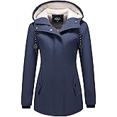 MODFUL Women's Warm Winter Coat Thicken Fleece Lined Parka Plus Size Jacket With Hood