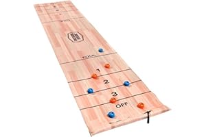 Outside Inside GSI Outdoors, Roll-up Shuffleboard, Table Game Set for Home, Camping, Travel, Backyard, Picnics, Tailgating, Black