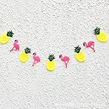 Tinksky Hawaii Themed Summer Party Banner Girls Room Decoration Happy Birthday Garland Banner Pennant Luau Party favors
