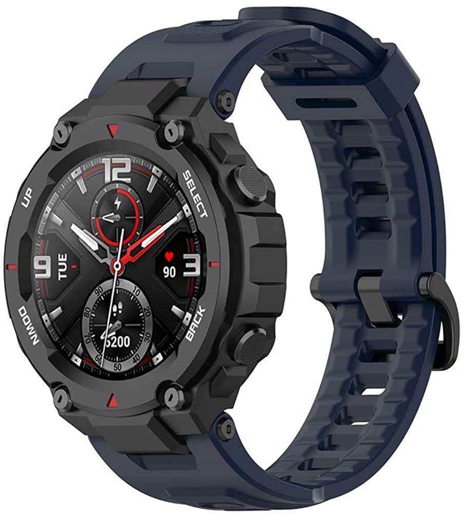 Chainfo compatible with Amazfit T-Rex Pro/T-Rex Watch Strap, Soft Silicone Replacement Watchband NO221108 (Pattern 7)