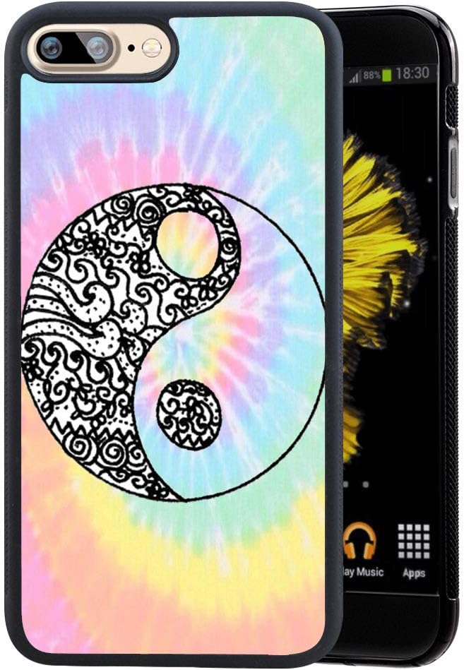 TPU Case for iPhone 7 Plus 8 Plus, Thin Lightweight Printed Protection Cover Case, Ying Yang Tie Dye Customized Design Skin Cover iPhone 7 Plus 8 Plus