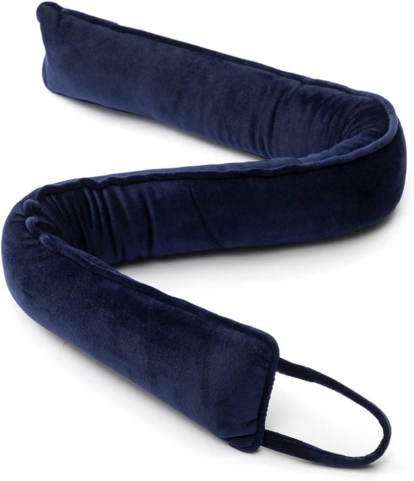 Draft Stoppers - DreamQuil Door Draft Stopper Under Bottom Noise Air Blocker Soundproof Heavy Snake Guard Keep Insulation Garage Door Seal Sweep Window Draught Excluder Exterior Interior 36inch (Navy)