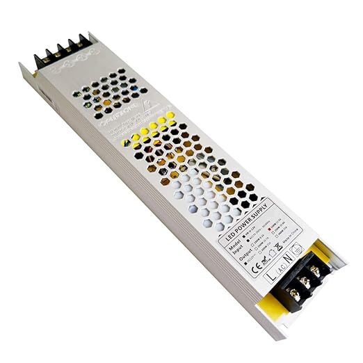 YAYZA! 1Pack Compact UltraSlim IP20 12V 12.5A 150W Low Voltage LED