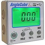 iGaging Angle Gage BACKLIT Digital Electronic Magnetic Level/Protractor/Bevel Gauge Angle Cube Gen 3
