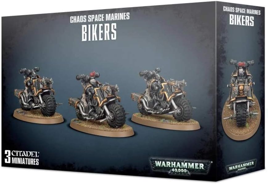 Warhammer 40k - Chaos Space Marines Chaos Bikers - GW-43-08 (2019), Multicoloured, 9 inches - Image 3