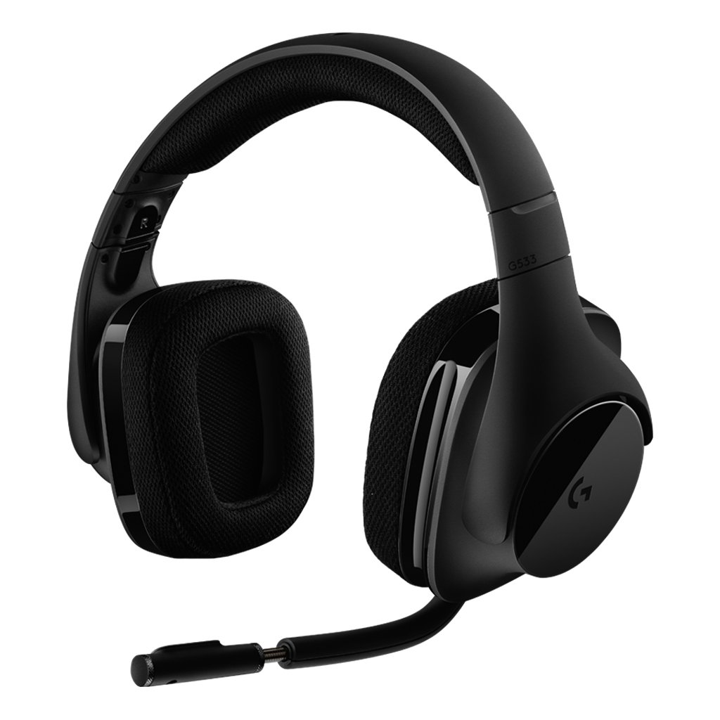 Logitech G 981-000634 Kabelloses Gaming-Headset, 7.1 Surround Sound, 2.4 GHz Wireless, Noise Cancelling Mikrofon, Wireless Verbindung, 15-Stunden Akkulaufzeit, PC/Mac, Schwarz, 40 mm Treiber