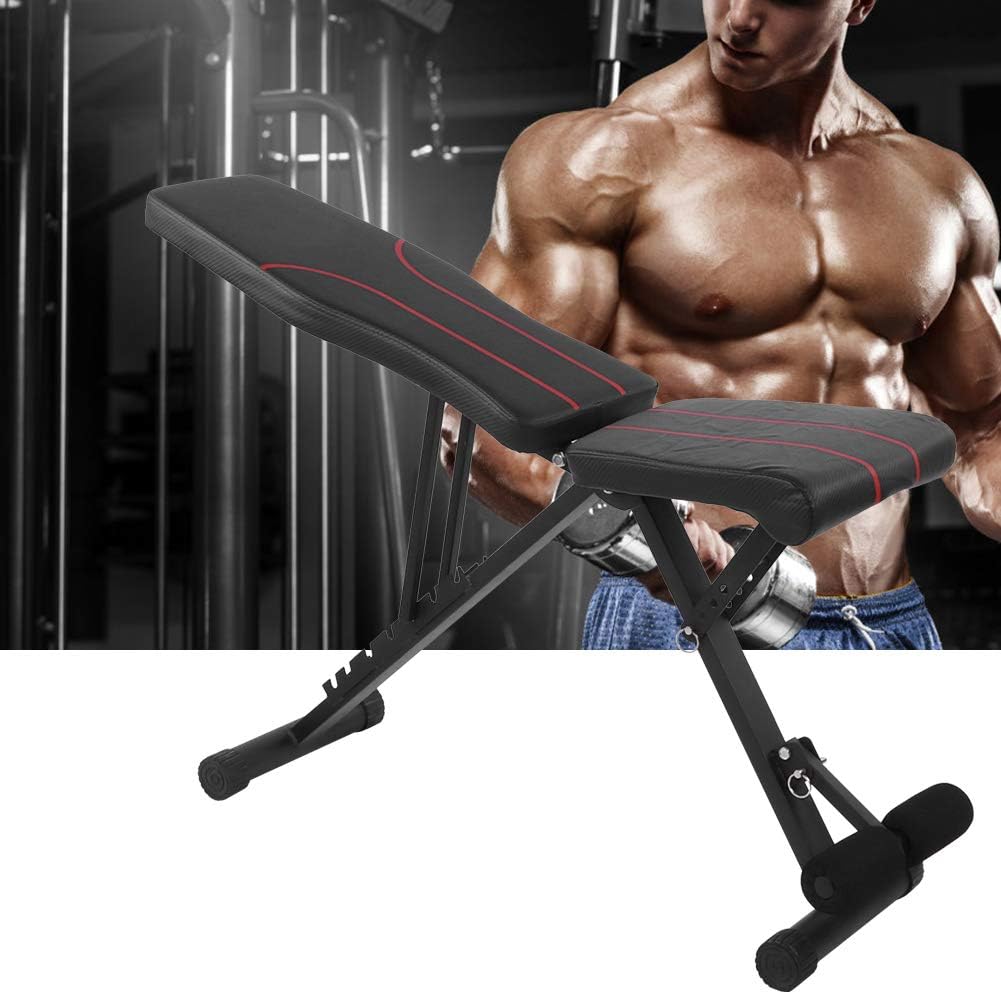 POCREATION Incline Decline Bench, Adjustable Full Body Workout Weight Bench Multi-Purpose Utility Weight Bench Foldable Flat Bench for Home Gym Load Capacity 441LBS: Sports & Outdoors