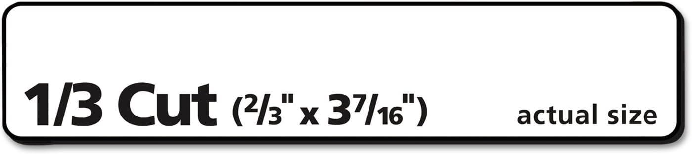 Avery File Folder Labels for Laser and Ink Jet Printers with TrueBlock Technology, 3.4375 x .66 inches, White, Box of 1500 (5366) : Office Products