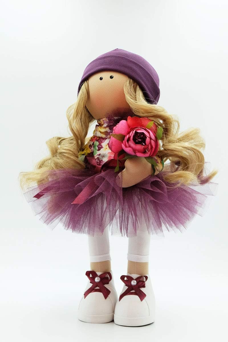 GoogooGaga Realistic Baby Dolls with Hair Soft Baby Doll Real Looking Baby Dolls Rag Doll for Babies Cloth Doll Baby Soft Doll Perfectly Cute Baby Doll Handmade Toys Tilda Doll (Valerie)