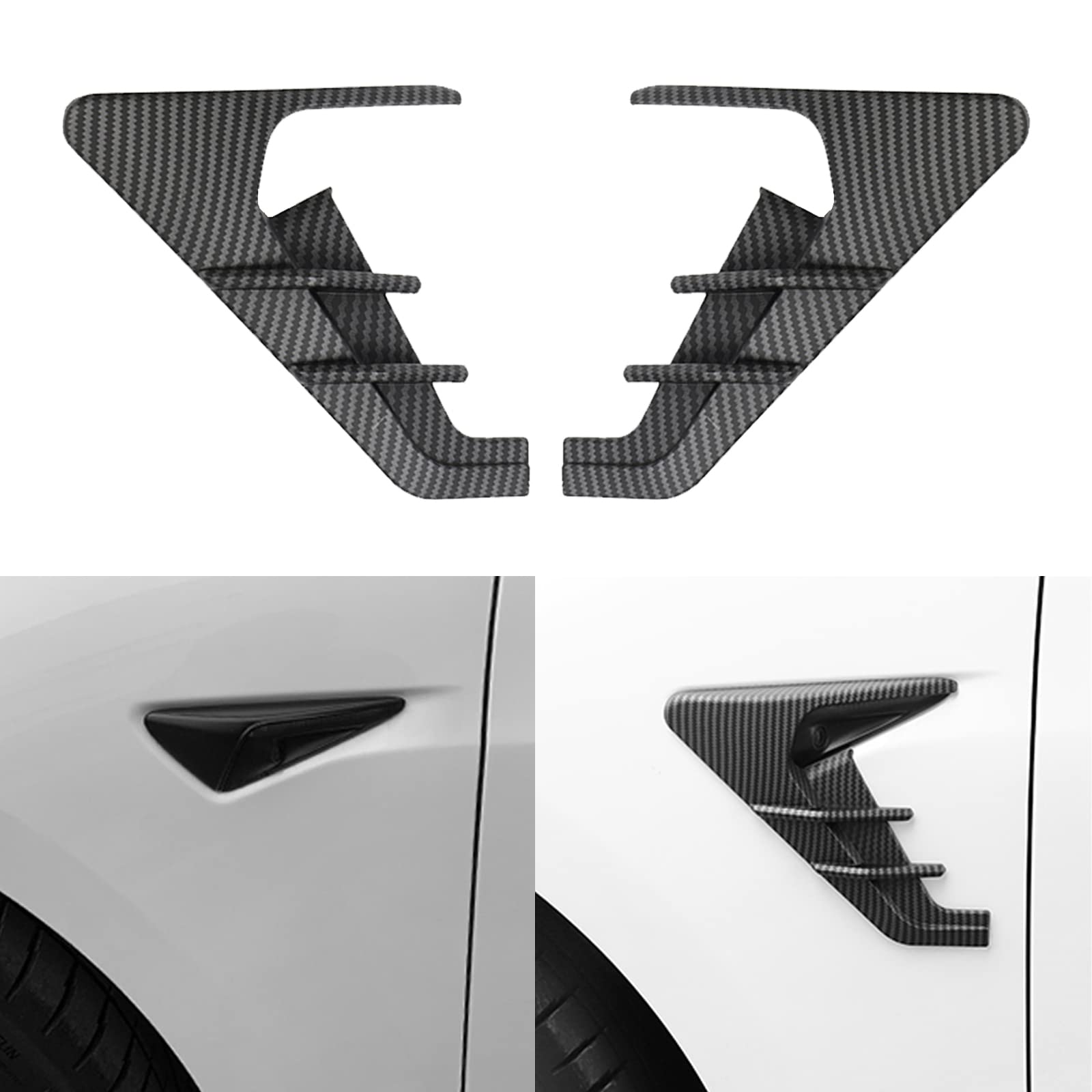 Photo 1 of YHCDSEA for Tesla Model 3/Y HW3.0 Side Camera Protection Cover, fit for 2017-2023 Tesla Model 3/2020-2023.6 Tesla Model Y (Matt Carbon Fiber Pattern)