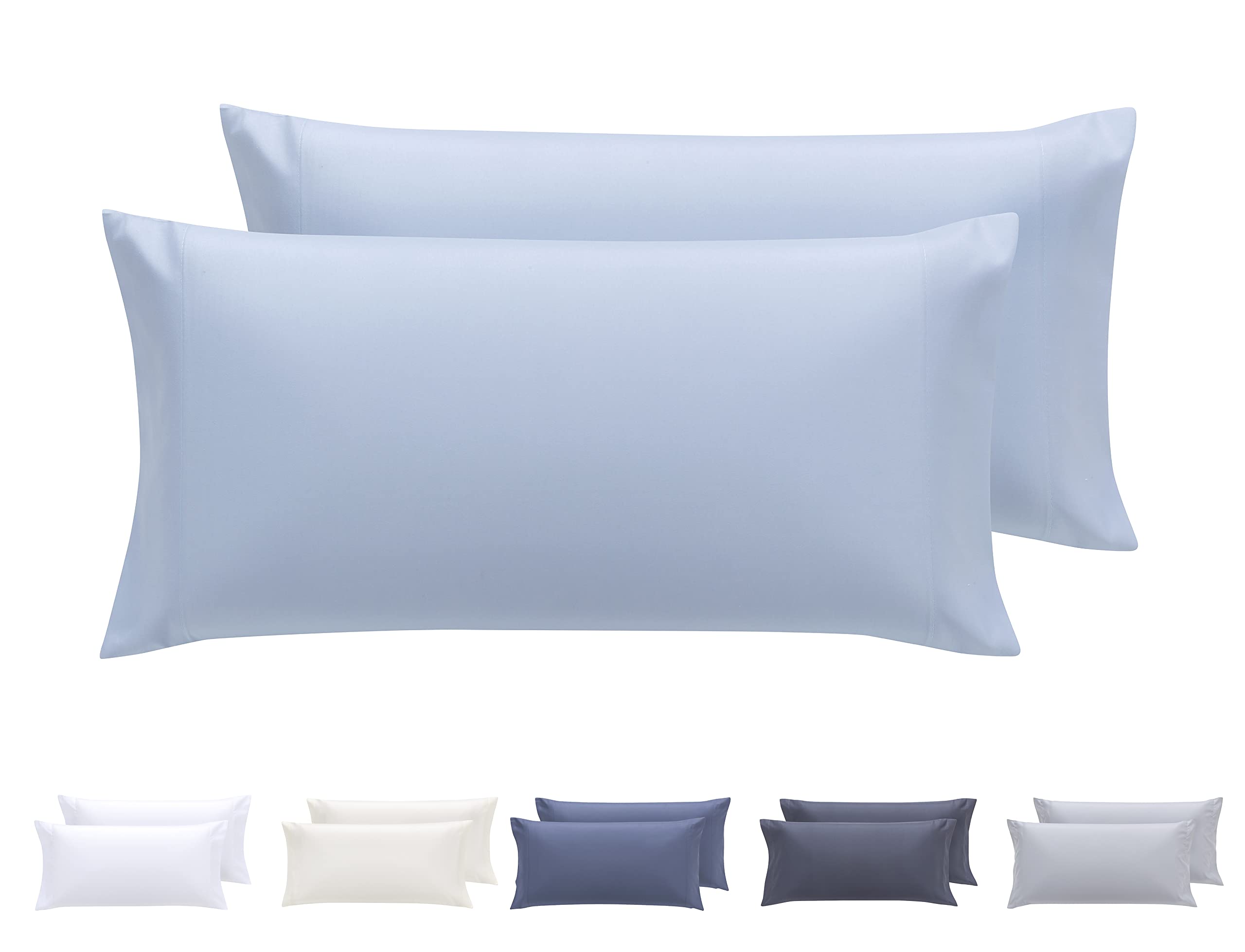 Todocama Set of 2 Pillow Covers, Extra Soft Microfibre, Hypoallergenic