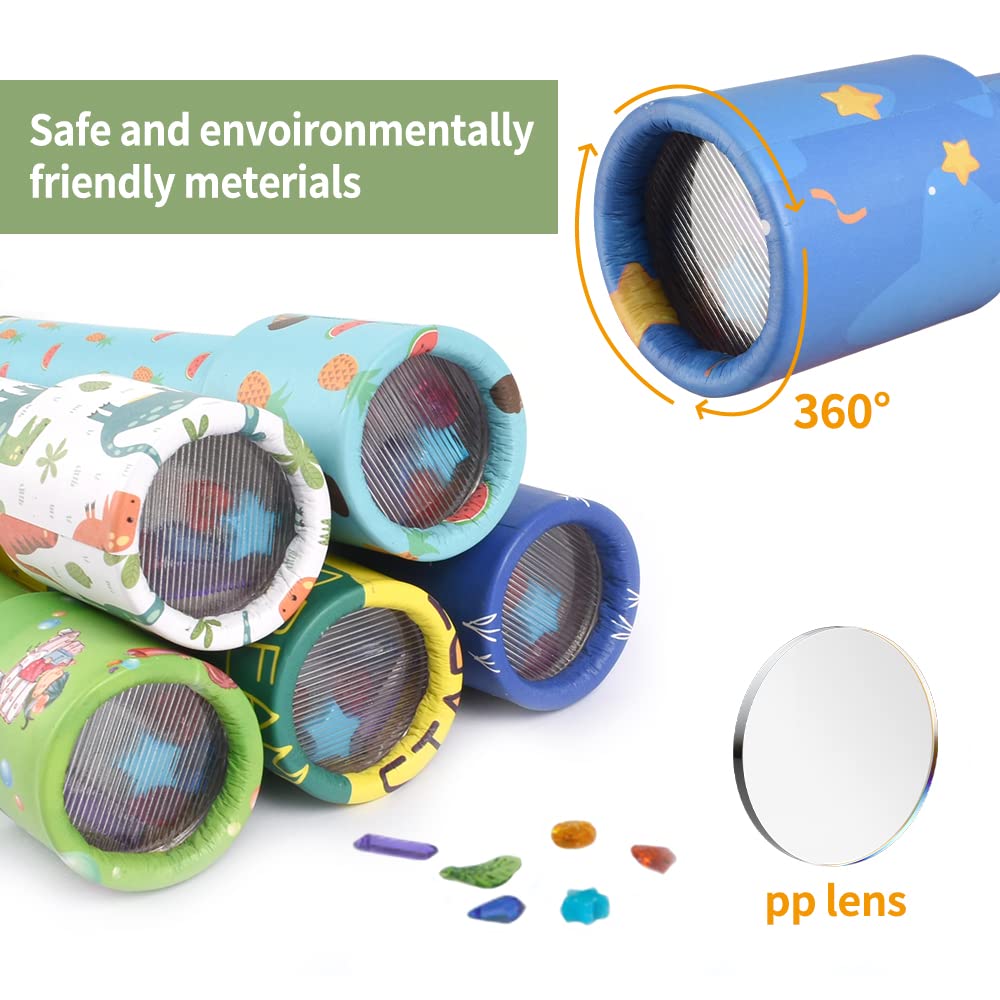 Classic Kaleidoscopes Vintage Cardboard Kaleidoscope for School Classroom Prizes, Stock Stuffers Bag Fillers (Random Color, 10pcs)