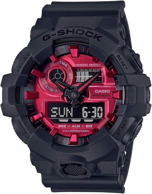 g shock black and red series