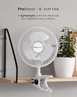 Pro Breeze 6 Inch Clip On Fan - 2 Speeds, 360° Rotation, Silent Operation view 2