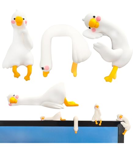 6 Figurines Animaux Mignons En Résine - Décor D'écran PC, Bureau Ou Voiture - Style Dessin Animé Coloré - 4