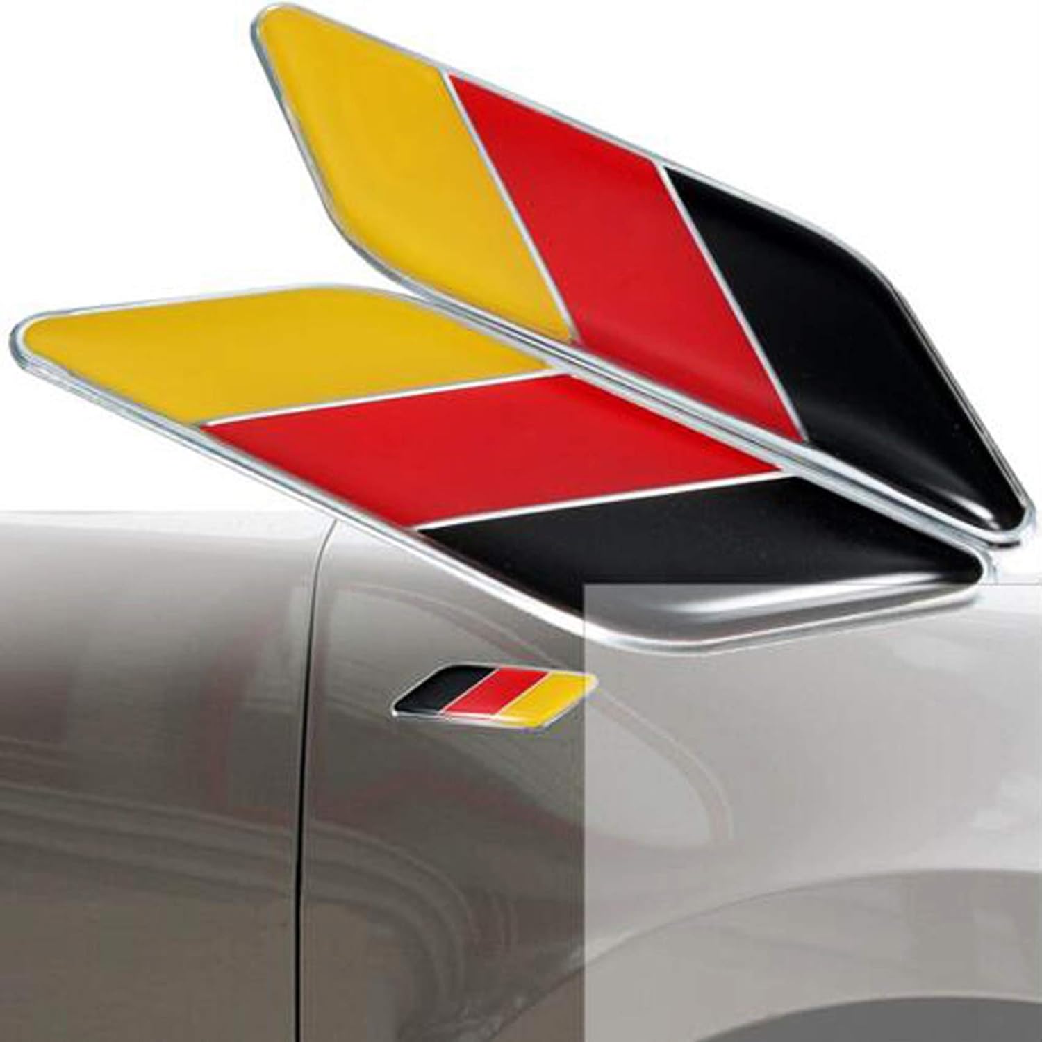 Dsycar 2Pcs/Pair 3D Germany Flag Car Emblem Badge Fit Germany Car Body German Flag Sticker Car Bumper Decoration