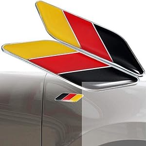 Dsycar 2Pcs/Pair 3D Germany Flag Car Emblem Badge Fit Germany Car Body German Flag Sticker Car Bumper Decoration