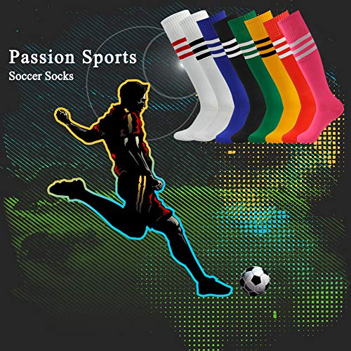 image for Pink Soccer Socks,Fasoar Mens Womens Long Tube Knee High Team Sports F