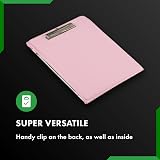Paperdry Waterproof Clipboard A4 Pink PVC with Cover and Storage view 5