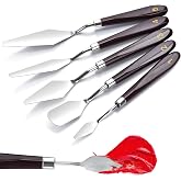 5 Piece Palette knifes Painting Knife Set Supplies for Oil, Acrylic Paint,Cake Decorating,Stainless Steel Pallet Knife Paint Knife Art Spatula for Various Types of Painting,ColorMixing,Smearing