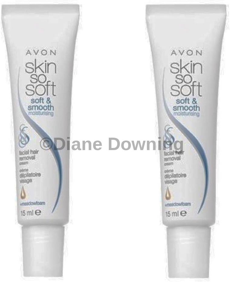2 x Avon Skin So Soft Fresh & Smooth Facial Hair Cream Remover 2 x 15 mls