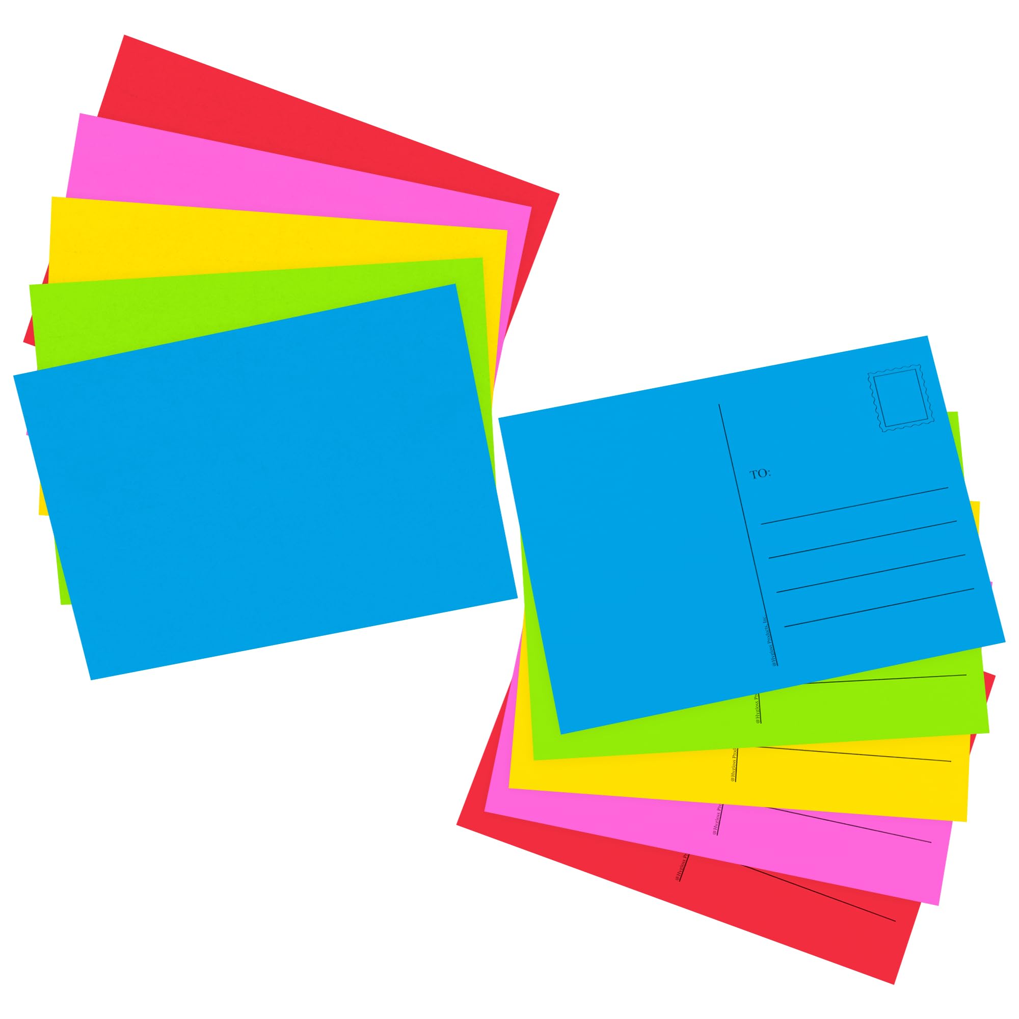 Hygloss Cardstock Mighty Bright Make and Mail Postcards 4-Inch x 5.5-Inch 2 - Assorted