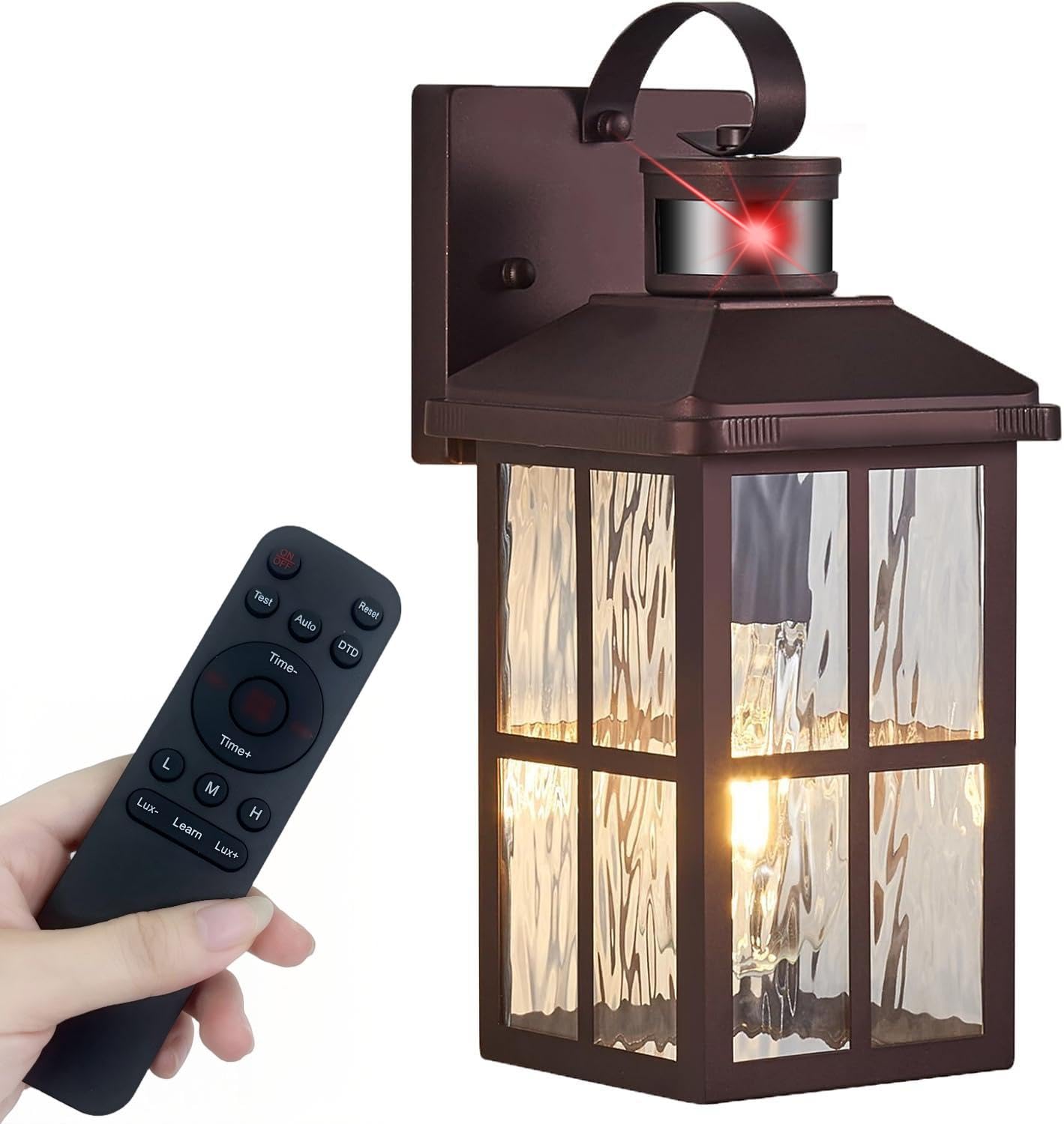 Photo 1 of YJXGDIL Porch Lights Outdoor with Remote Control: Motion Sensor Exterior Lighting Fixtures Intelligent 4 Lighting Modes Outdoor Wall Lights Sconce Lights for House Patio Front Door Garage