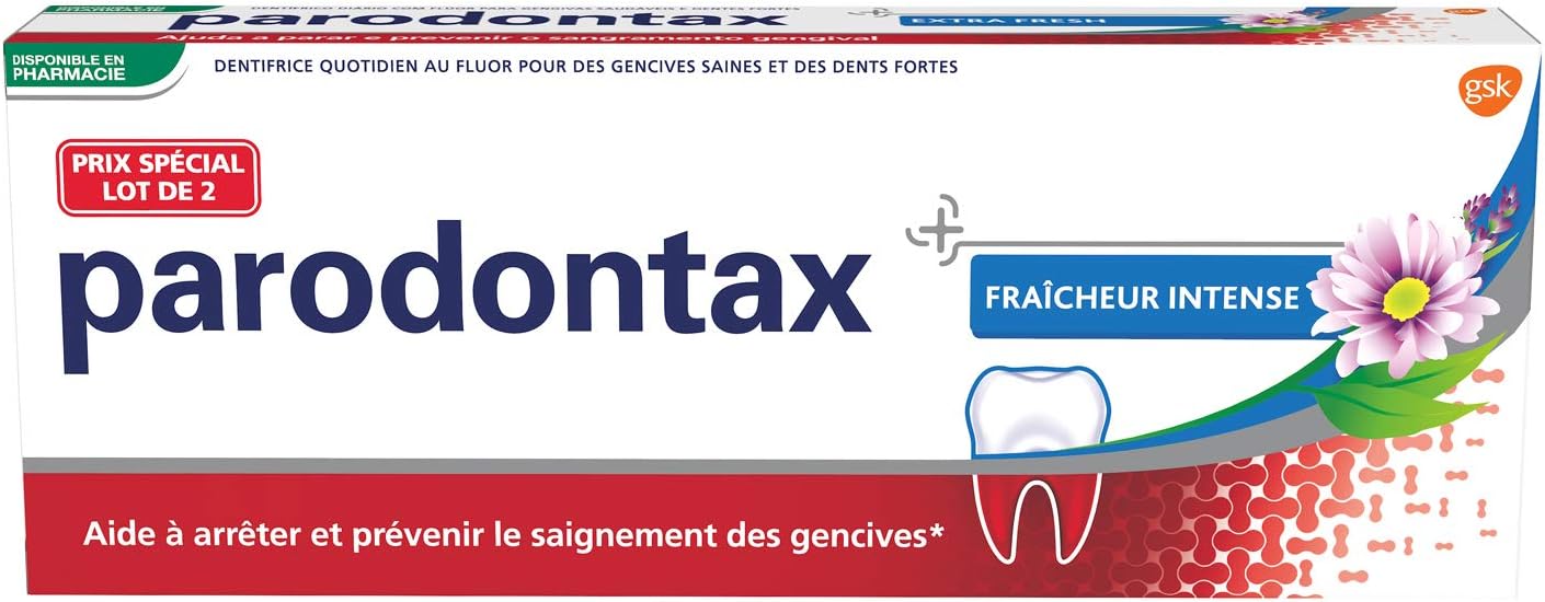 Parodontax Toothpaste Intense Freshness 2 x 75ml, Parodontax Fluorescent Toothpaste Intense Freshness Pack of 2 X 75 Ml - Image 3