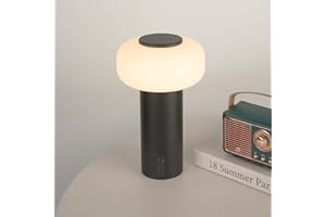 WEILAILUX Shower Lamp Waterproof, Outdoor Cordless Table Lamp Rechargeable, Portable Battery Operated Lamp, Touch Dimmable Night Light for Bedroom/Patio/Dinning/Camping (Black)