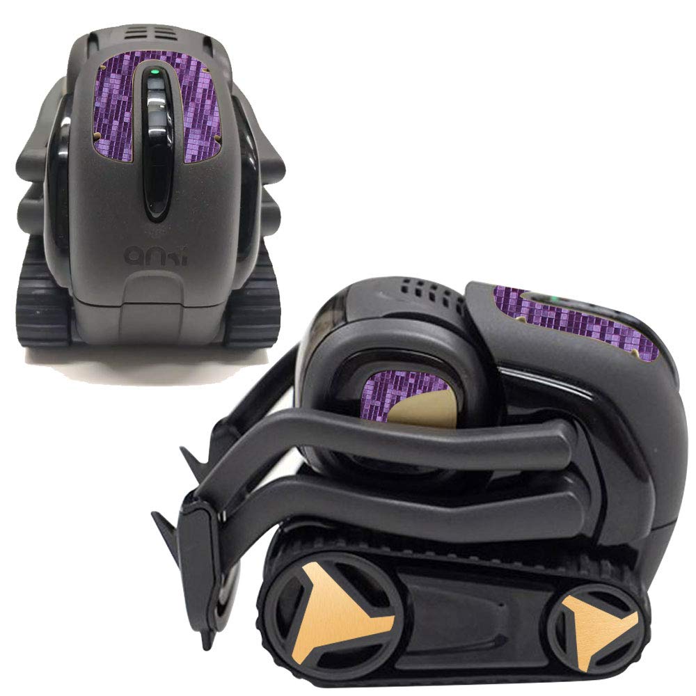 IPG for Vector Robot Face Screen Guard Decoration KIT Protector from Unexpected Attacks of Kids and Pets.Include Wheels&Body Set 7 Units Decals+2 Units Screen Protector (Purple & Gold)